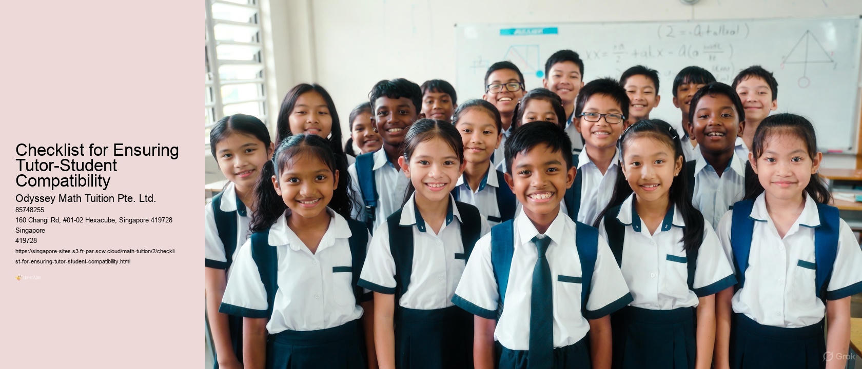 Checklist for Ensuring Tutor-Student Compatibility