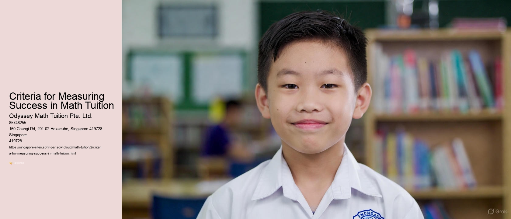 Criteria for Measuring Success in Math Tuition