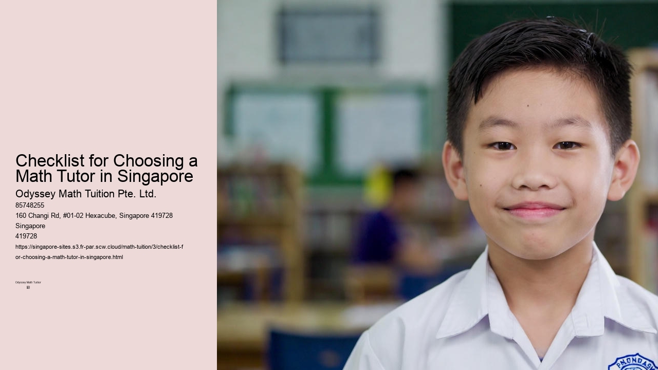 Checklist for Choosing a Math Tutor in Singapore