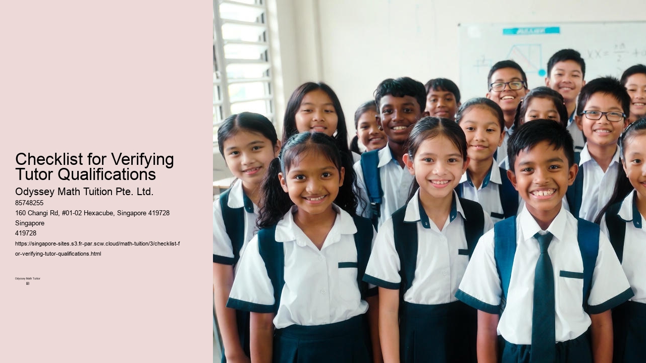 Checklist for Verifying Tutor Qualifications